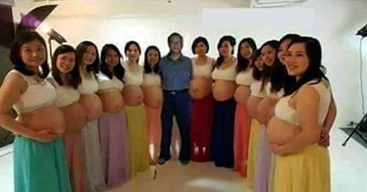 Cet homme est marié avec 13 femmes et elles sont toutes enceintes