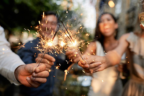 Optez pour des feux de Bengale