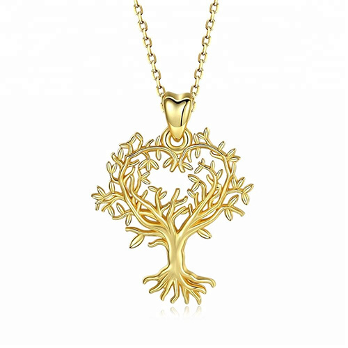 Pendentif arbre de vie plaqué or